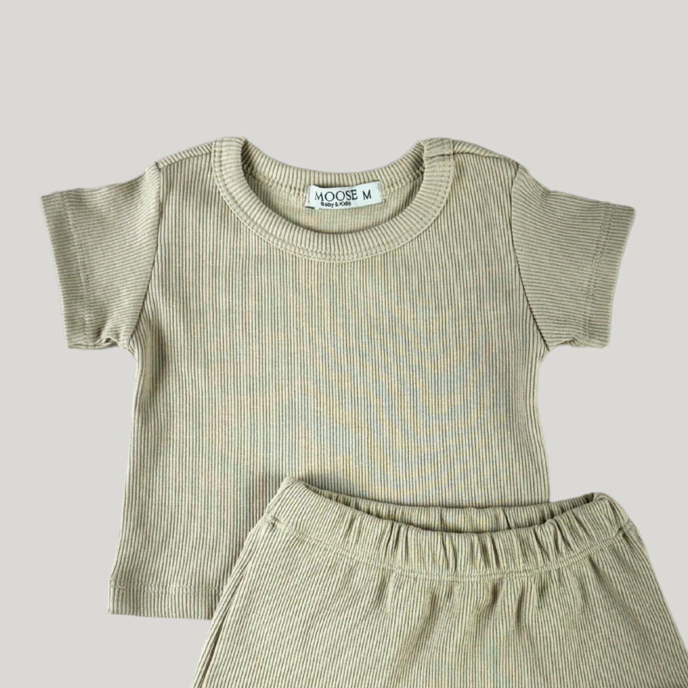 Conjunto Bebê Fresh Canelado Bege
