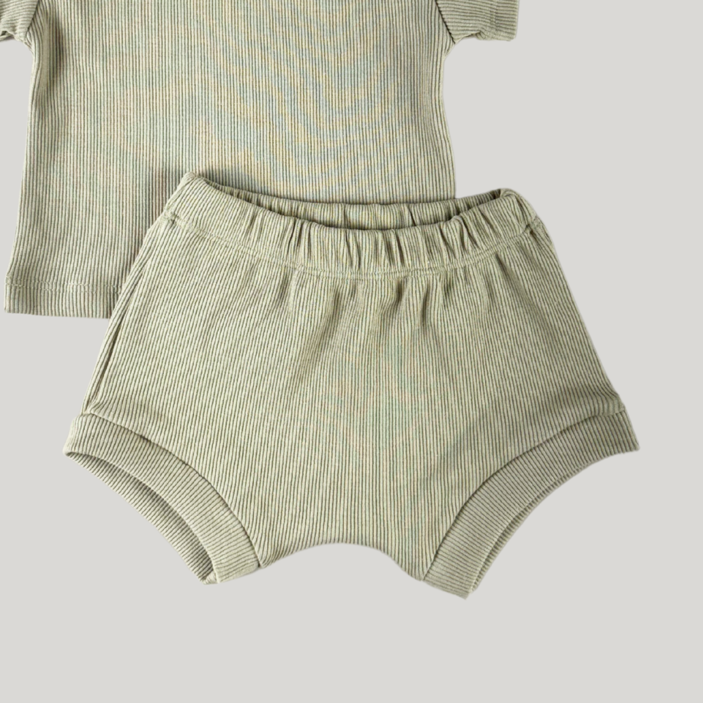 Conjunto Bebê Fresh Canelado Bege