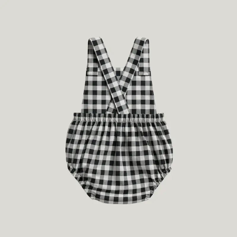 Unisex Black Chess Baby Romper