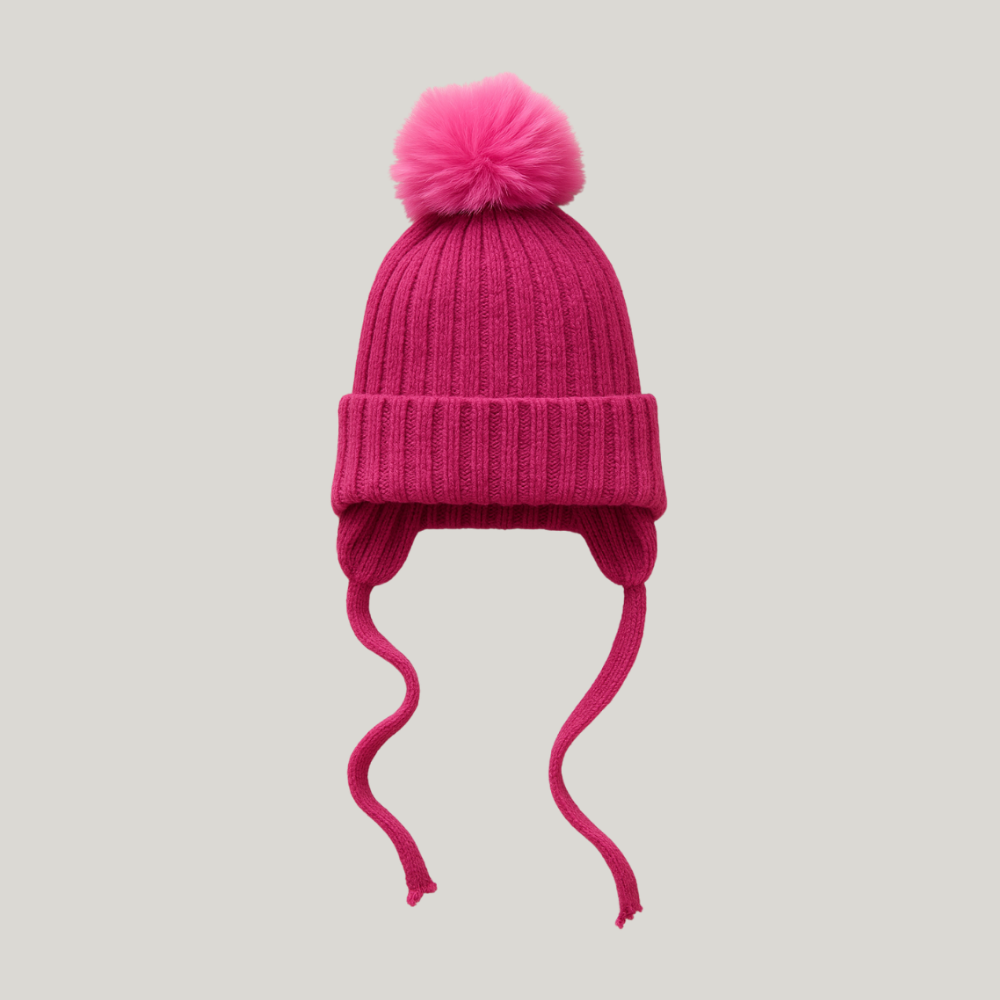 Touca bebê Tricot Snow Pink