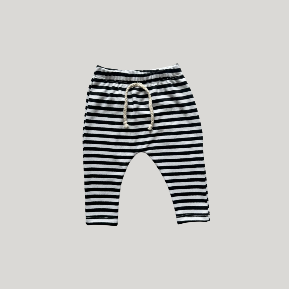 Calça Bebê Unissex Listras Black
