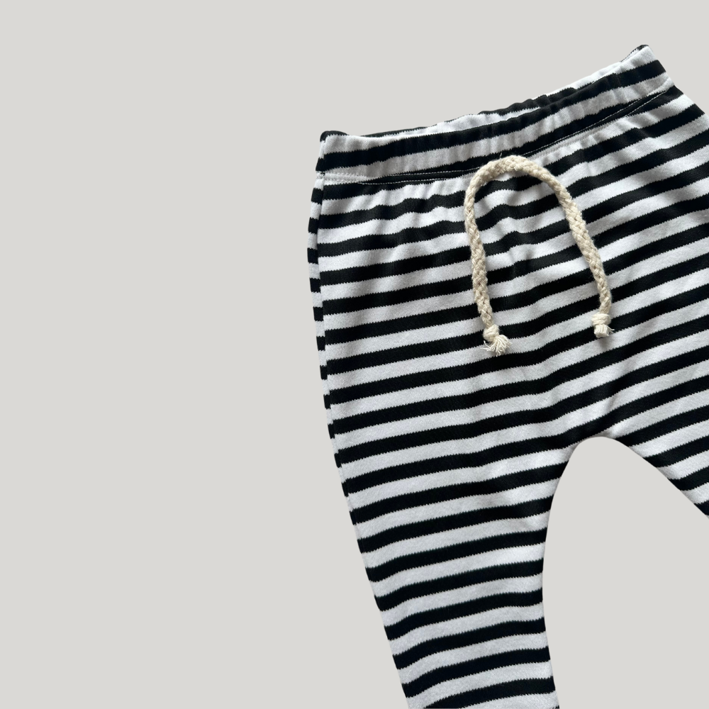 Calça Bebê Unissex Listras Black