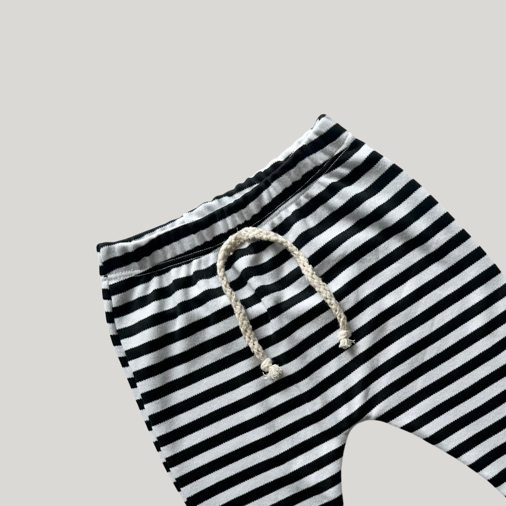 Calça Bebê Unissex Listras Black