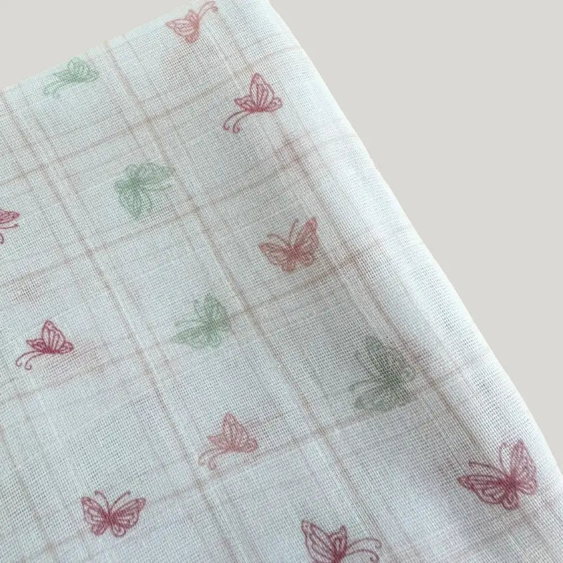 Cueiro Swaddle Algodao Borboletas