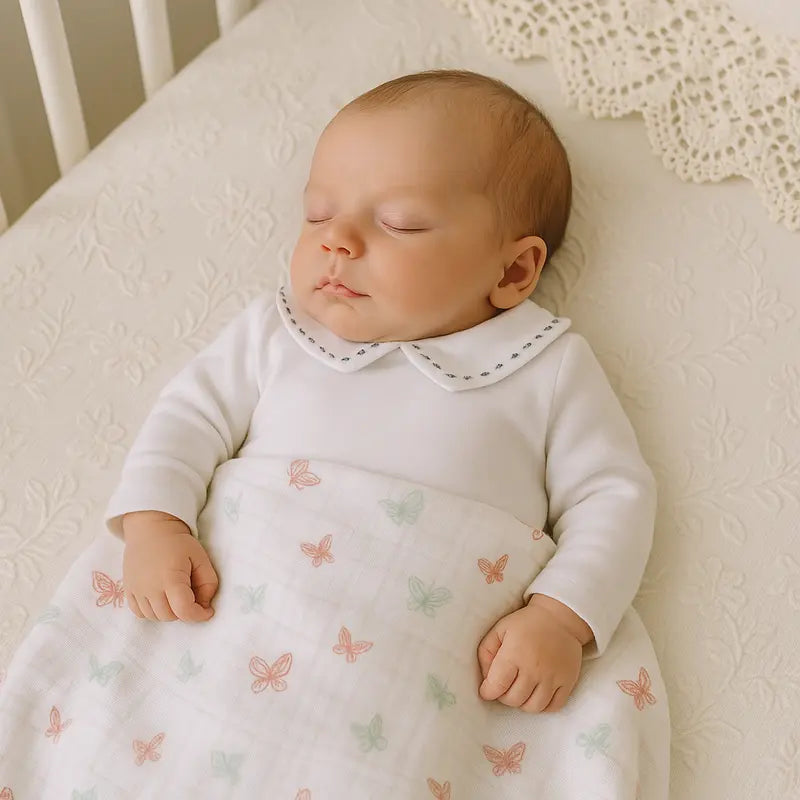 Cueiro Swaddle Algodao Borboletas