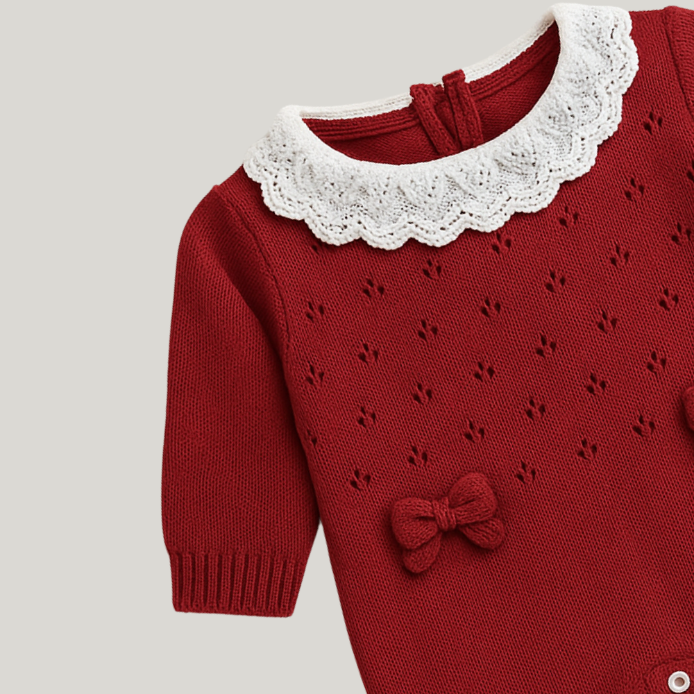 Kit Saída Maternidade Menina Tricot 2 Peças Grace Red