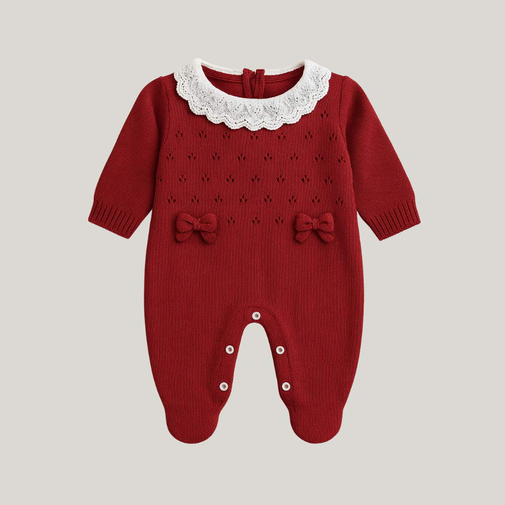 Kit Saída Maternidade Menina Tricot 2 Peças Grace Red