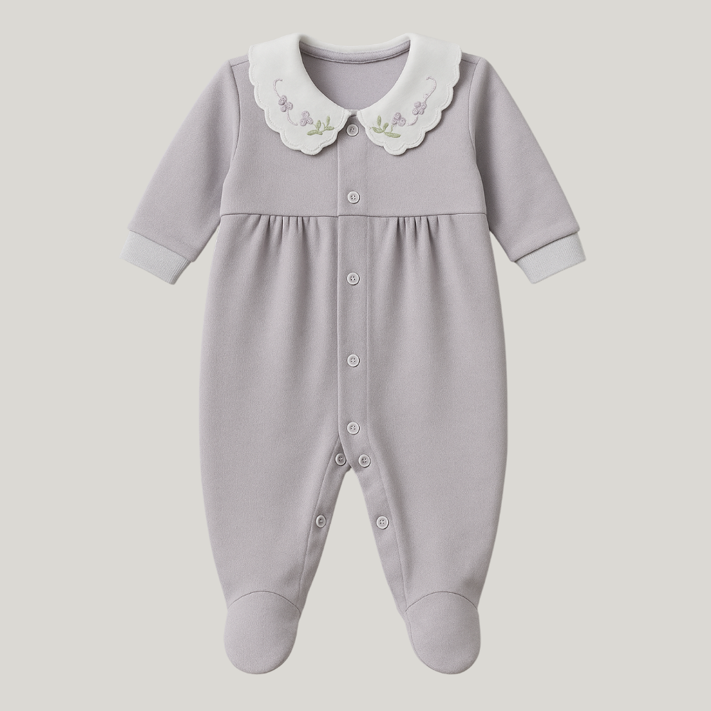 Macacão Bebê Menina Prematuro Algodão Lavanda