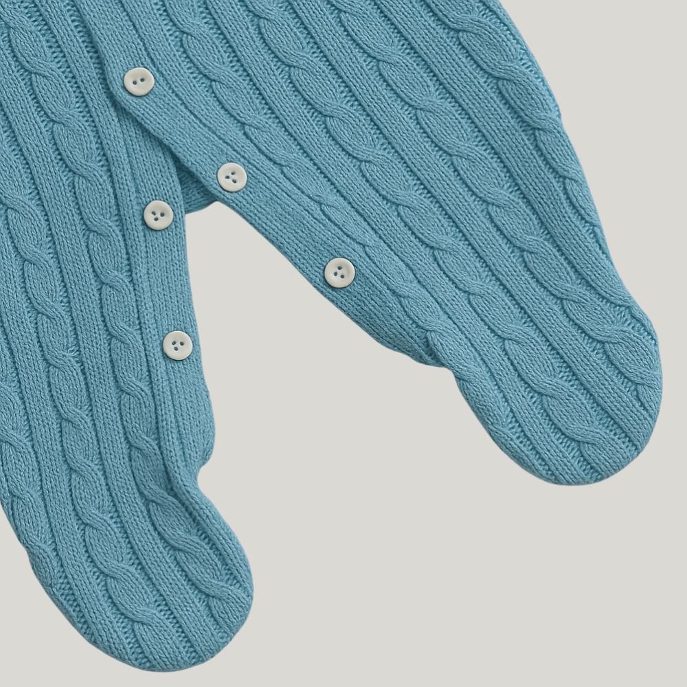 Kit Saída Maternidade Menino Tricot 2 Peças Theodore Blue