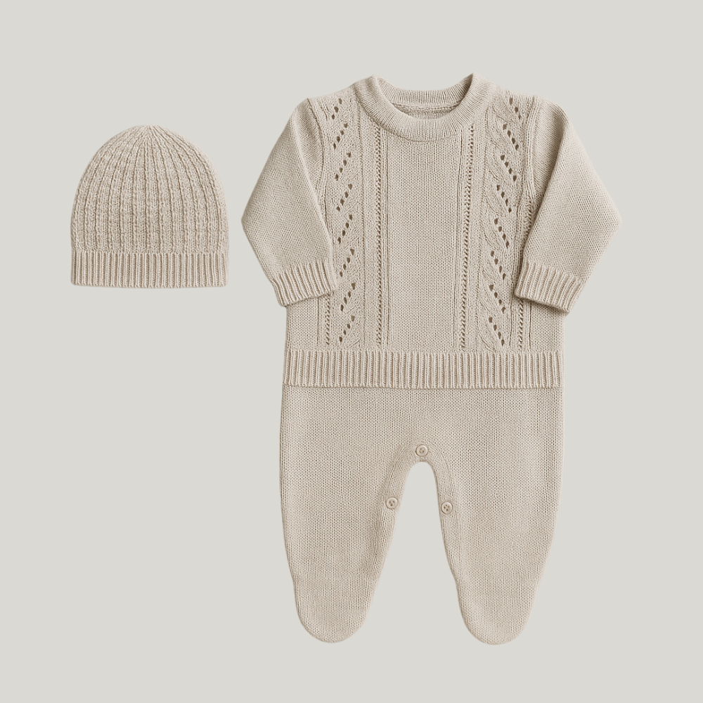Kit Saída Maternidade Menina Tricot 3 Peças Veneza Rose