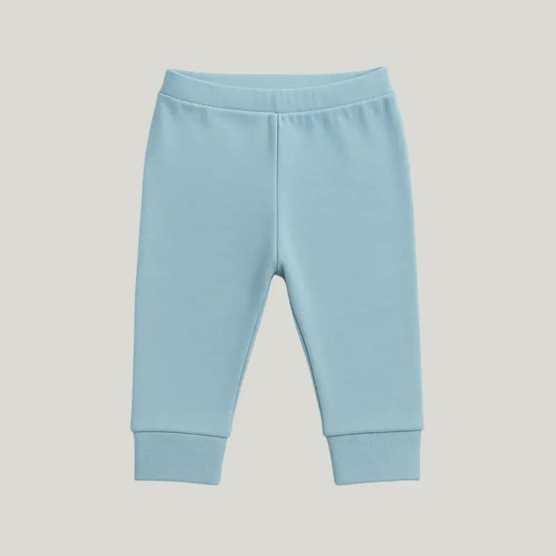 Calça Bebê Algodão Vira Pezinho Blue
