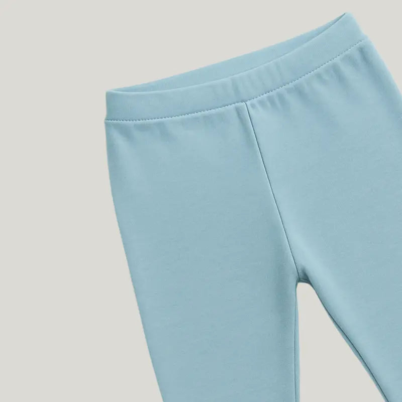 Calça Bebê Algodão Vira Pezinho Blue