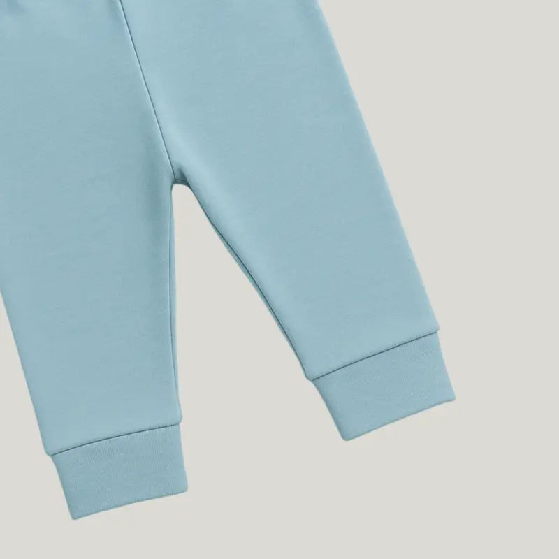 Calça Bebê Algodão Vira Pezinho Blue