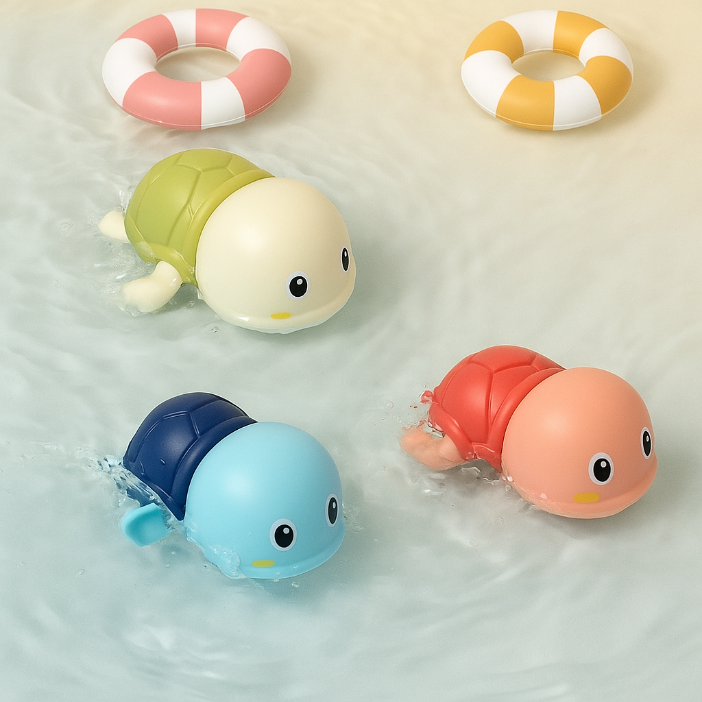 Brinquedo De Banho Antistress Tartaruga Que Nada Azul