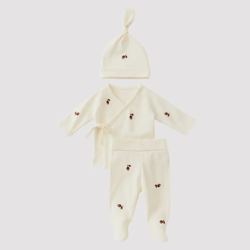 Kit Recem Nascido 3 pecas Organic Nozes de Natal