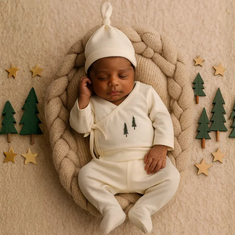 Kit Recem Nascido 3 pecas Organic Pinheiro de Natal