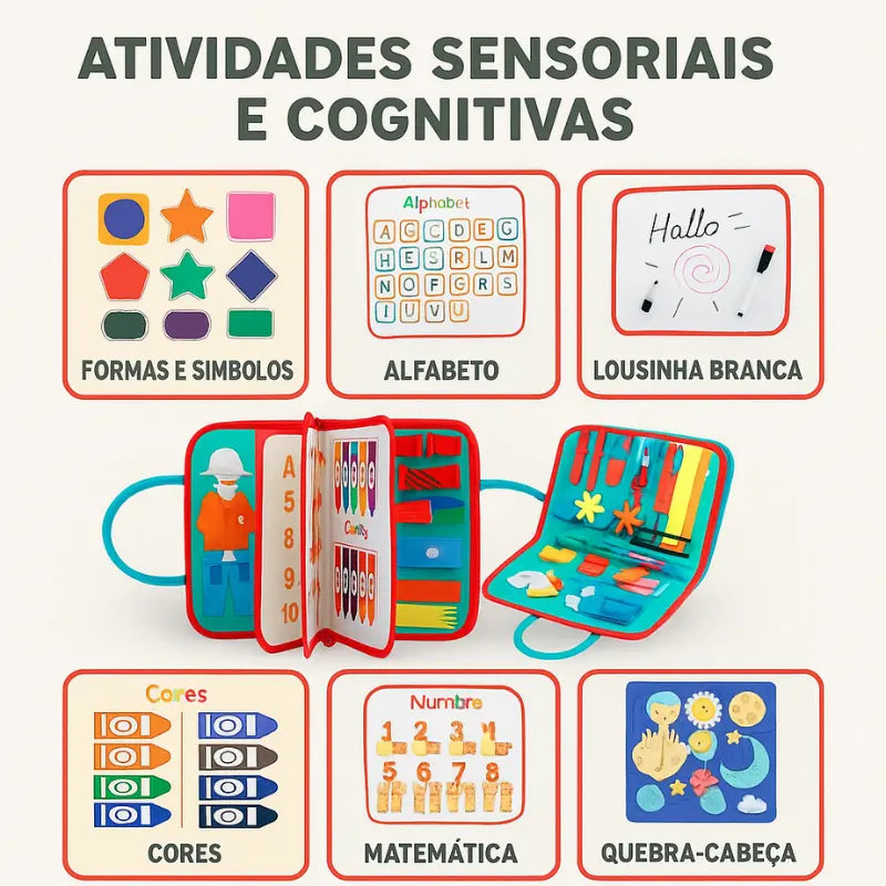 Maleta Sensorial educativa Montessori Artesanal Estimulante Cognitiva