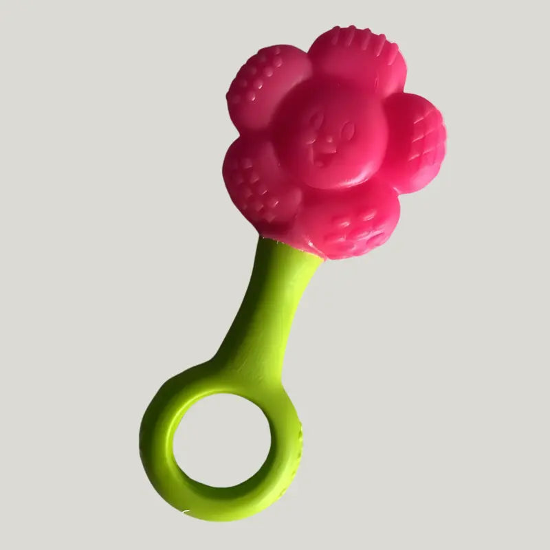 Mordedor Chocalho Flor Alivio Denticao