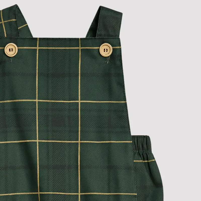 Romper Bebe Vintage Christmas Green