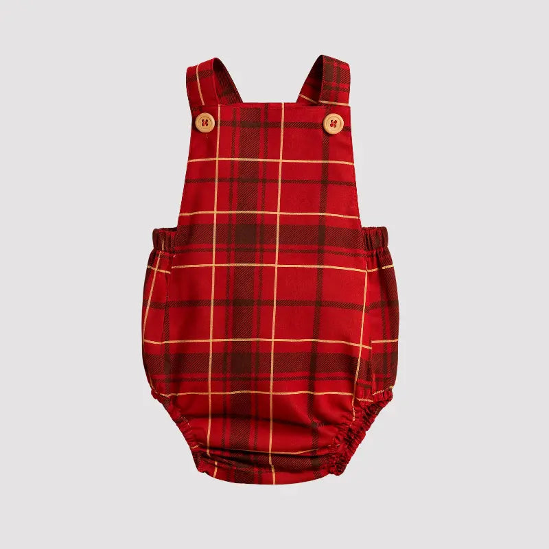 Romper Bebê Vintage Christmas Red