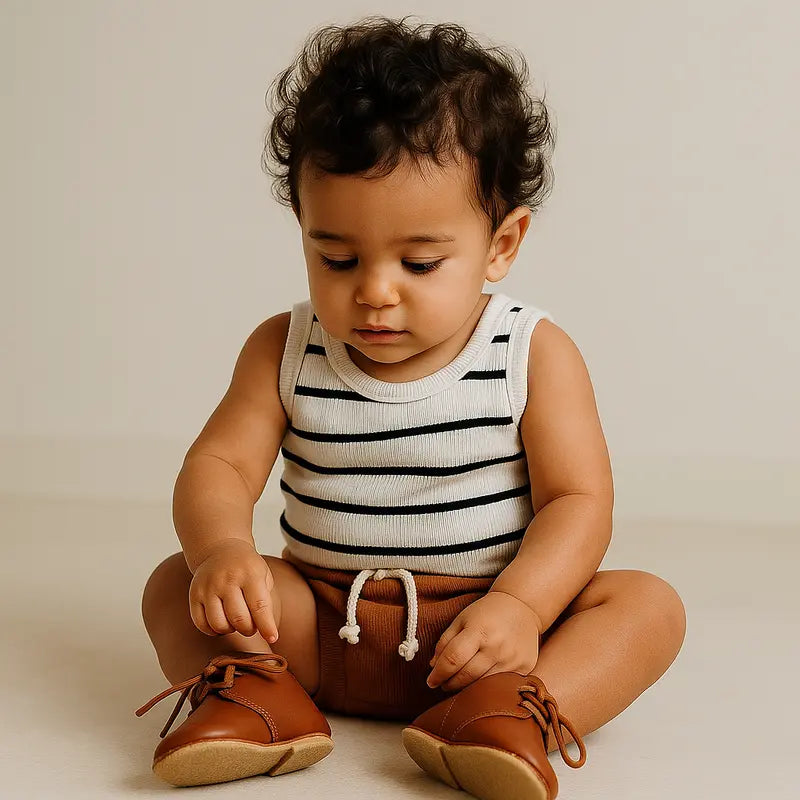 Tenis Bebe Vintage Caramelo