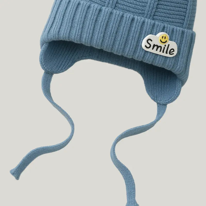 Touca bebe Tricot Smile Blue