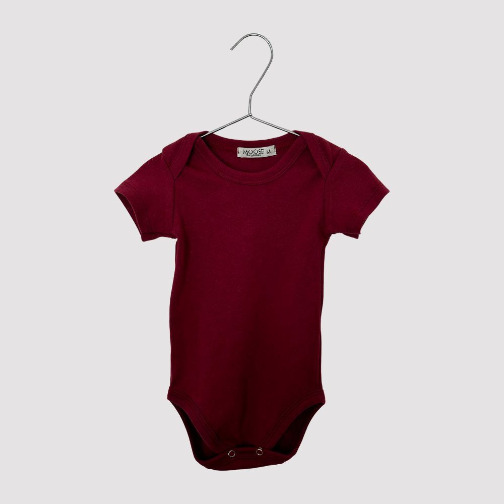 Body Bebê Organic Bordo Curto