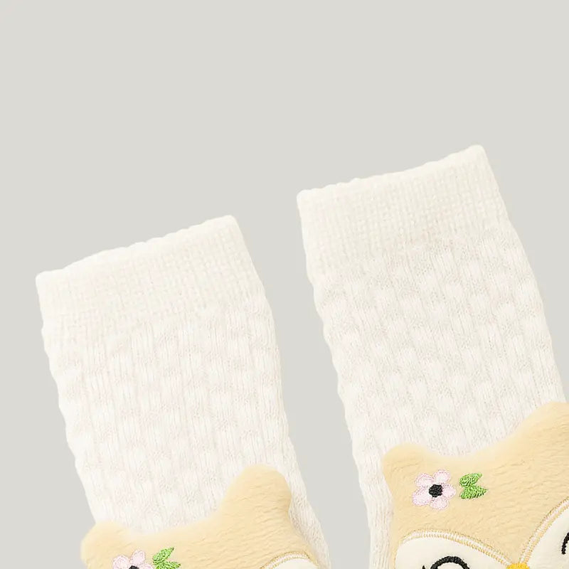 Sensory Pink Fox Baby Socks