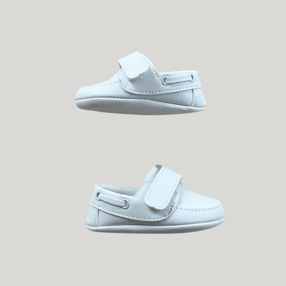 Sapato Social Mocassim Bebê Off White