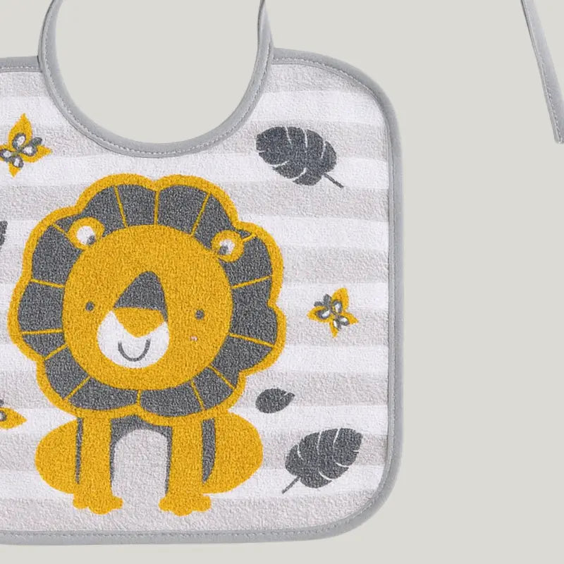 babador bebê lion macio e absorvente