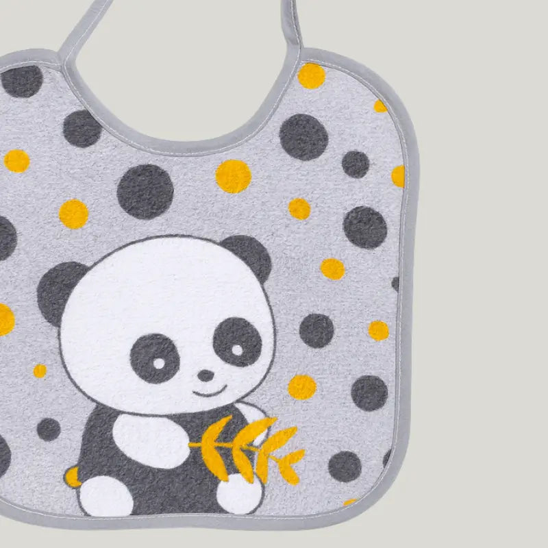 babador bebê pandinha macio e absorvente
