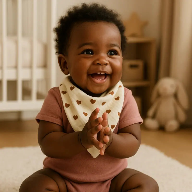 babador de algodão com estampa amour para bebê