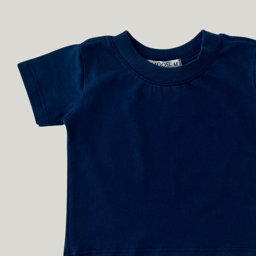 Camisa Bebê Basic Algodão Azul Marinho