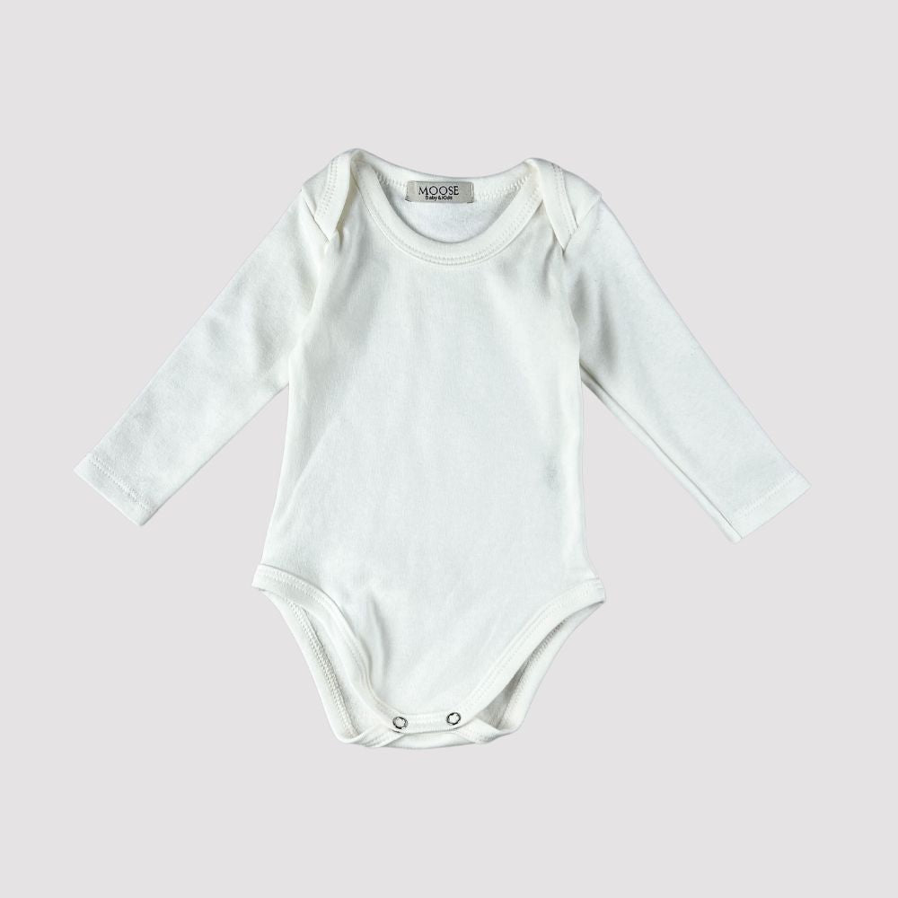 Body Bebê Algodão Off White Longo