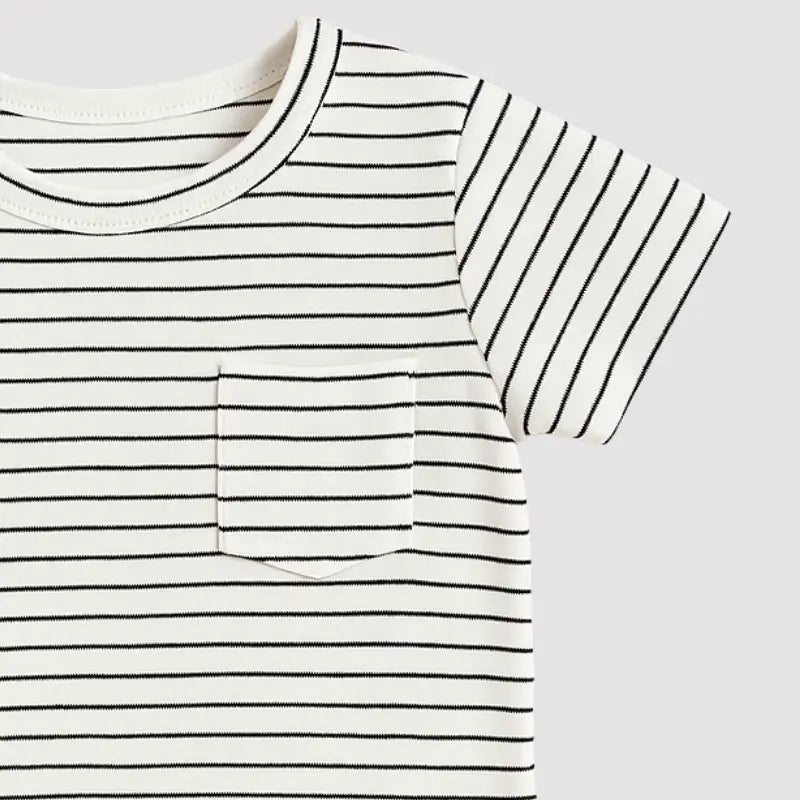 blusa bebê listrada azul confortável e estilosa