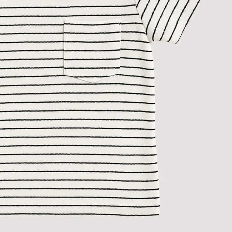 blusa bebê unissex azul com estampa listrada