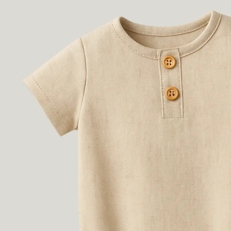 body bata elegante de linho para bebê menina ou menino