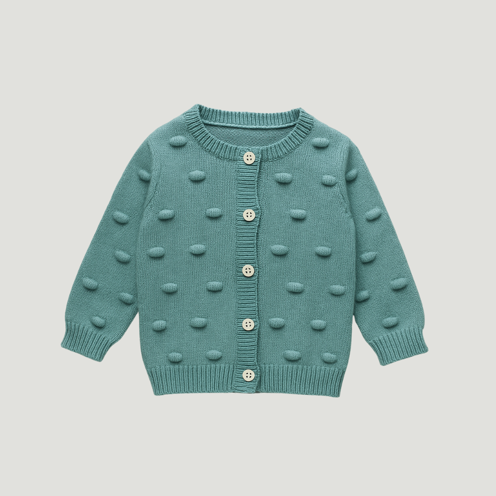 Cardigan Bebê Tricot Verde Menta