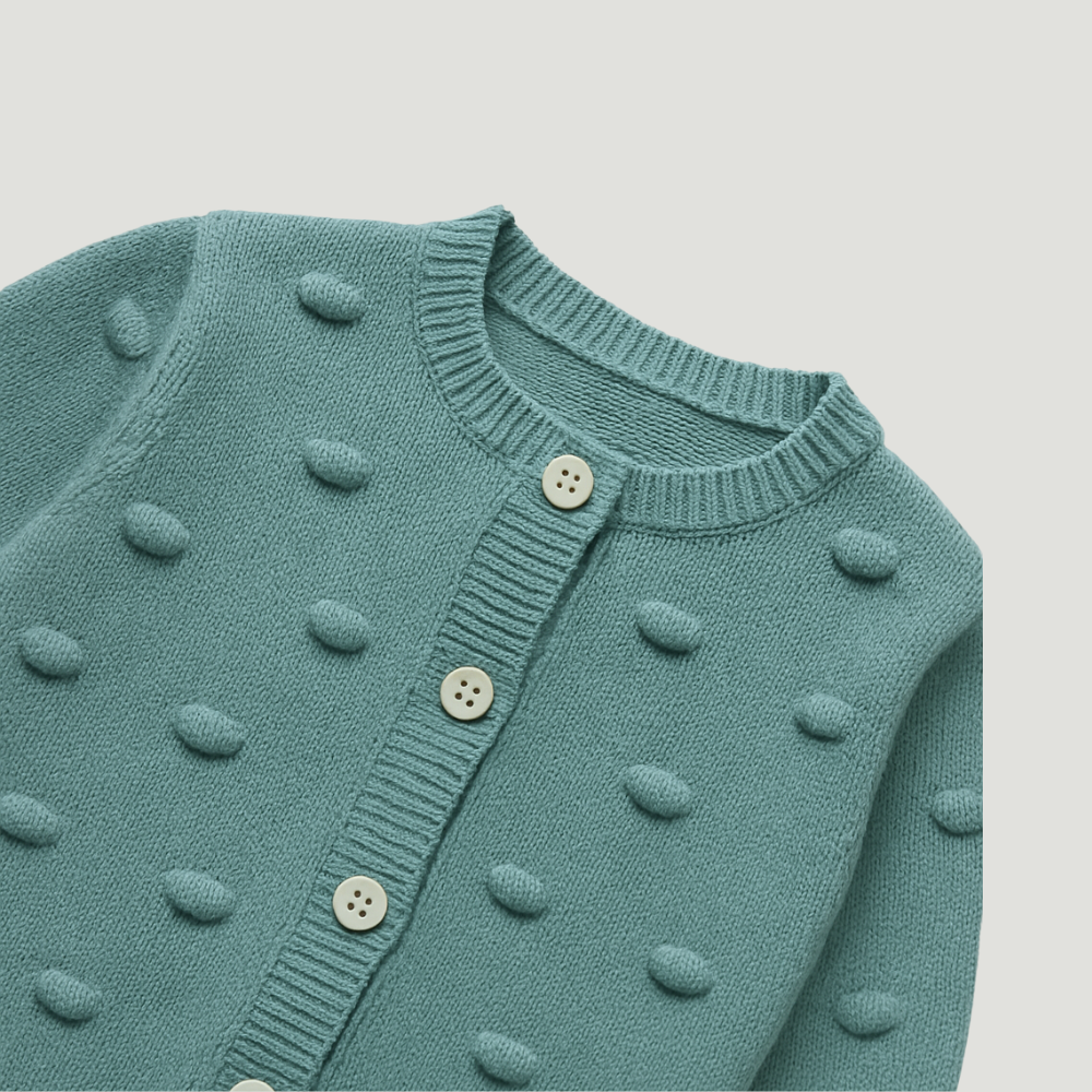 Cardigan Bebê Tricot Verde Menta