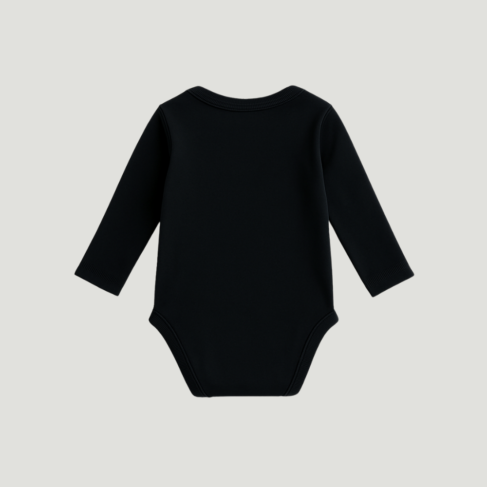 Body Bebê Algodão Black Longo