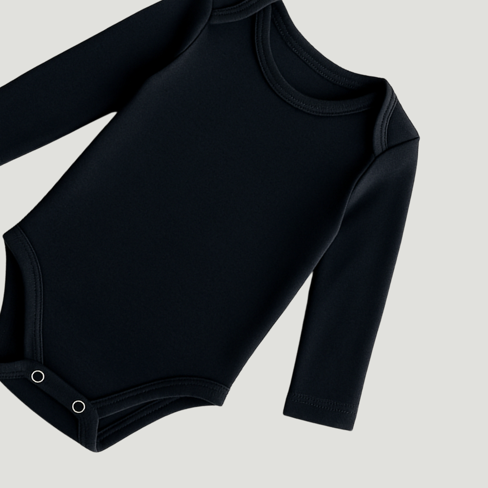 Body Bebê Algodão Black Longo