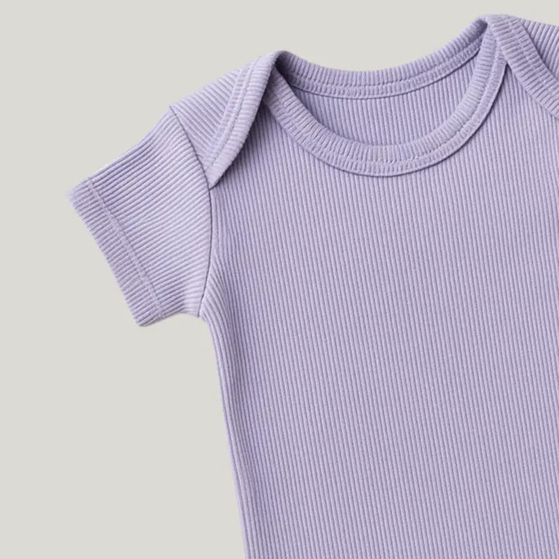 body de algodão lavanda para bebê menina