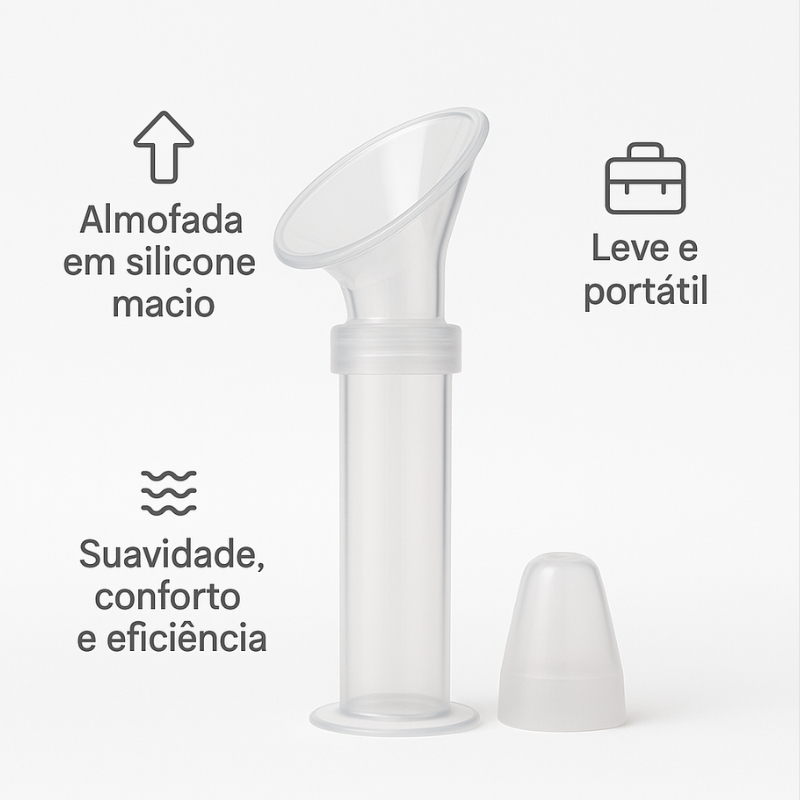 Bomba Tira Leite Materno c/ Tampa para transportar 100ml