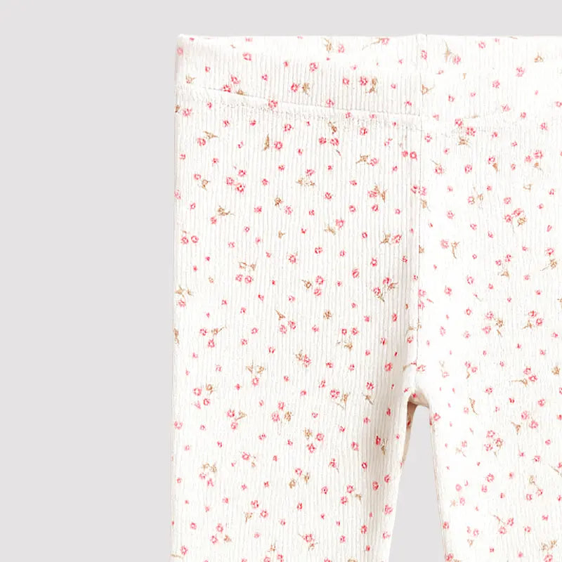 calça bebê rosa floral confortável e hipoalergênica