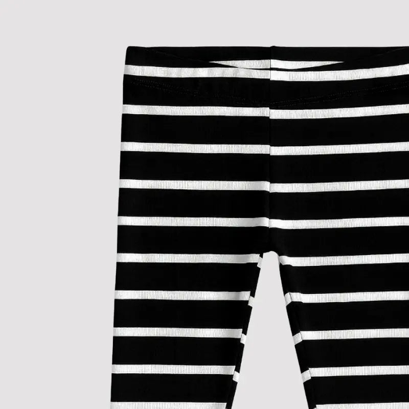 calça bebê soft listras pretas confortável e quentinha