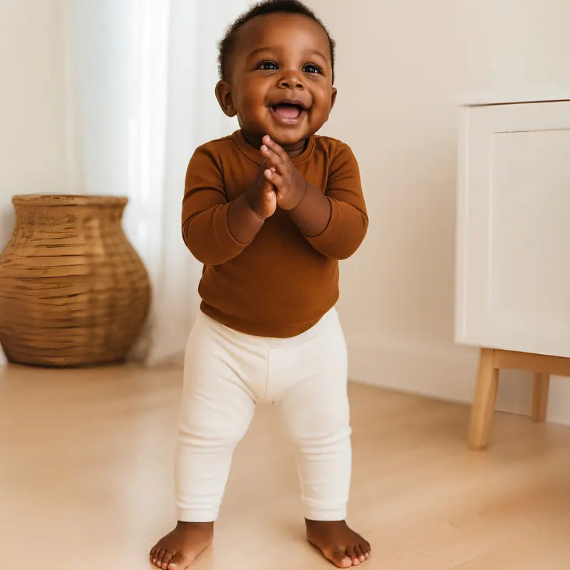 calça de algodão macio para meninos e meninas