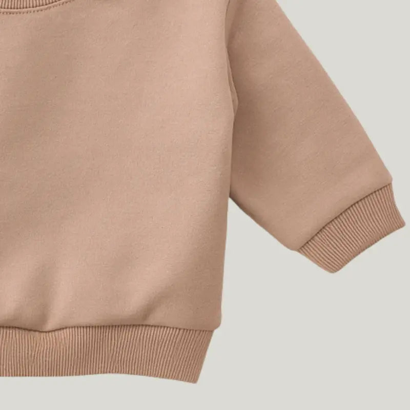 casaco comfy em moletom caqui para bebê menino e menina