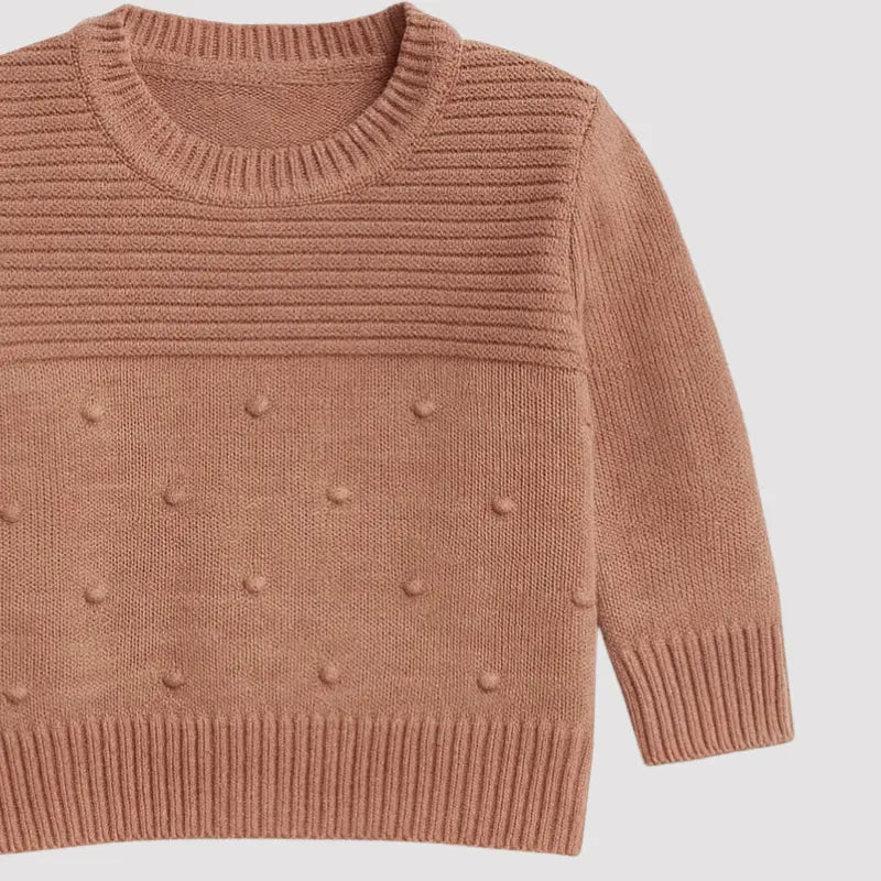 casaco de tricot macio e elegante para meninas e meninos