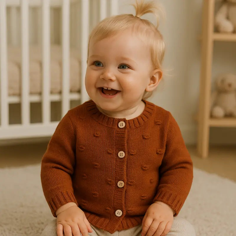casaquinho infantil de tricot para meia-estação