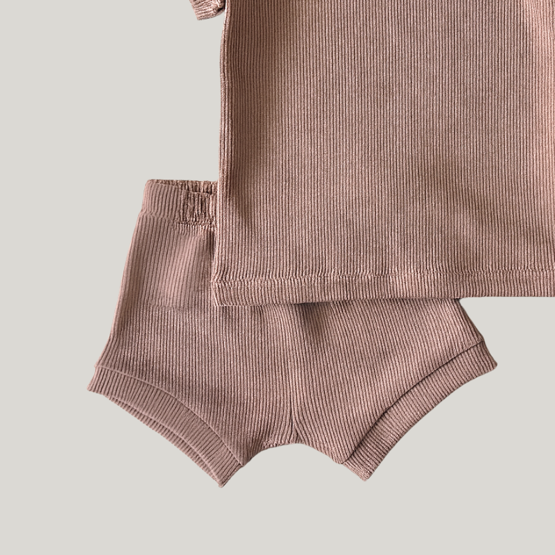 Conjunto Bebê Canelado Fresh Brown